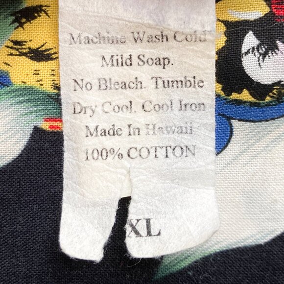 Evergeen Island PARROTS Cotton Hawaiian Shirt - Picture 5 of 6